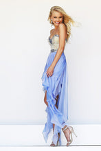 Load image into Gallery viewer, High Low Skirt  A Line Sweetheart Beaded Bodice Prom Dresees New Here