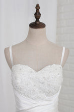 Load image into Gallery viewer, 2024 Classic Spaghetti Straps Elastic Satin Bridal With Beading
