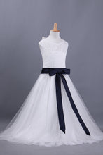Load image into Gallery viewer, 2024 Flower Girl Dresses A Line Scoop Ankle-Length Lace &amp; Tulle