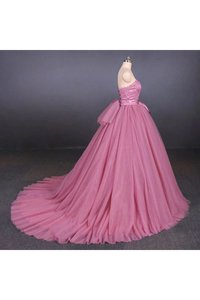 Princess Ball Gown Strapless Wedding Dresses With Lace, Quinceanera Dresses