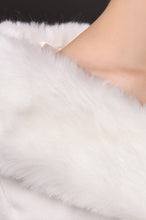 Load image into Gallery viewer, Elegant Faux Fur Wedding Wrap With Beading