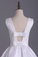 2024 Scoop Sexy Back A Line Beaded Bodice Satin Wedding Dress Chapel Trian