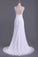 2024 White Prom Dresses Straps Mermaid/Trumpet Ruffled Bodice Beaded Open Back