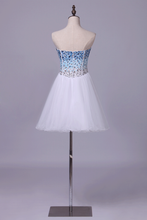 Load image into Gallery viewer, 2022 Sweetheart Homecoming  Dresses A Line  With Beads Short/Mini