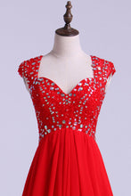 Load image into Gallery viewer, 2022 Off The Shoulder Beaded Bodice Homecoming Dress Short/Mini Chiffon