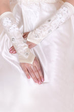 Load image into Gallery viewer, 2022 Elastic Satin Elbow Length Bridal Gloves #ST0096