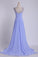 2022 V Neckline And Deep V Back Chiffon Long A Line Prom Dress With Beaded Tulle Straps