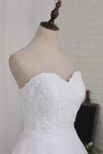 Load image into Gallery viewer, 2024 A Line Sweetheart Wedding Dresses Organza With Applique