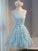 Blue Homecoming Dresses Lace Tricia Short Sweet Sixteen CD11264