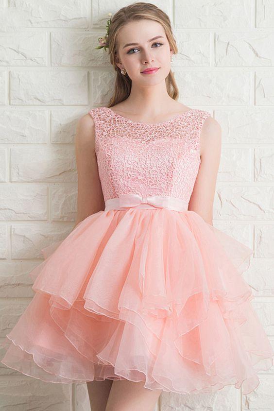 Ariana Lace Homecoming Dresses Elegant A-Line Short CD1229