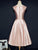 Pink Ava Homecoming Dresses Satin Knee Length Short CD15417