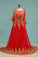 2024 Evening Dress A Line Prom Dresses Bateau Sweep/Brush Tulle With Applique And Pearls