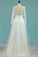 2024 Long Sleeves V Neck Prom Dresses Sheath Chiffon With Applique Pick Up Tulle Skirt