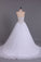2022 Sweetheart Bridal Dresses A-Line Tulle White Zipper Back Court Train