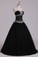 2022 Prom Dresses Ball Gown Black Sweetheart Tulle With Rhinestone Floor Length