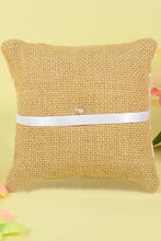Load image into Gallery viewer, Square Ring Pillow With Sash/Lace