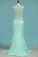 2024 Prom Dresses Mermaid Scoop With Applique And Beads Lace