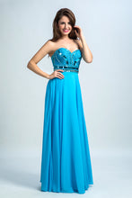 Load image into Gallery viewer, 2022 Prom Dresses A Line Sweetheart Floor Length Chiffon