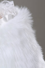Load image into Gallery viewer, Fabulous Faux Fur Wedding Wrap With Bow Knot