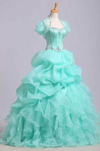 Load image into Gallery viewer, 2022 Ball Gown Sweetheart Jewel Beaded Bodice Bubble And Ruffled Skirt