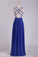 2022 A Line Prom Dresses Spaghetti Straps Chiffon With Ruffles And Beads Open Back